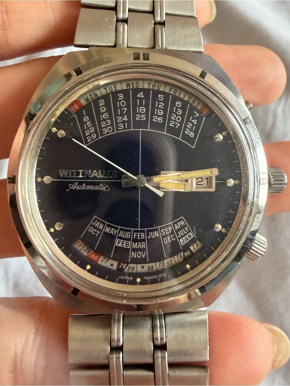 Vintage Wittnauer 2000 Time Machine Automatic Perpetual Calendar 42mm